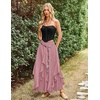 image:imageScarlet Darkness Long Skirts for Women Ruffled Flowy Renaissance Maxi SkirtDusty Rose
