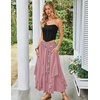 image:imageScarlet Darkness Long Skirts for Women Ruffled Flowy Renaissance Maxi SkirtDusty Rose
