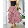 image:imageScarlet Darkness Long Skirts for Women Ruffled Flowy Renaissance Maxi SkirtDusty Rose