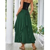 image:imageScarlet Darkness Long Skirts for Women Ruffled Flowy Renaissance Maxi SkirtForest Green