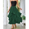 image:imageScarlet Darkness Long Skirts for Women Ruffled Flowy Renaissance Maxi SkirtForest Green