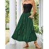image:imageScarlet Darkness Long Skirts for Women Ruffled Flowy Renaissance Maxi SkirtForest Green