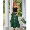 image:imageScarlet Darkness Long Skirts for Women Ruffled Flowy Renaissance Maxi SkirtForest Green
