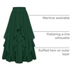 image:imageScarlet Darkness Long Skirts for Women Ruffled Flowy Renaissance Maxi SkirtForest Green