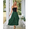 image:imageScarlet Darkness Long Skirts for Women Ruffled Flowy Renaissance Maxi SkirtForest Green