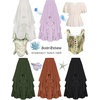 image:imageScarlet Darkness Long Skirts for Women Ruffled Flowy Renaissance Maxi SkirtForest Green