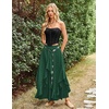 image:imageScarlet Darkness Long Skirts for Women Ruffled Flowy Renaissance Maxi SkirtForest Green