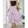 image:imageScarlet Darkness Long Skirts for Women Ruffled Flowy Renaissance Maxi SkirtLight Purple
