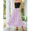 image:imageScarlet Darkness Long Skirts for Women Ruffled Flowy Renaissance Maxi SkirtLight Purple
