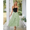 image:imageScarlet Darkness Long Skirts for Women Ruffled Flowy Renaissance Maxi SkirtMint Green