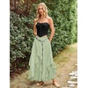 image:imageScarlet Darkness Long Skirts for Women Ruffled Flowy Renaissance Maxi SkirtMint Green