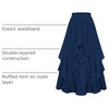 image:imageScarlet Darkness Long Skirts for Women Ruffled Flowy Renaissance Maxi SkirtNavy Blue