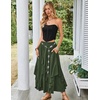 image:imageScarlet Darkness Long Skirts for Women Ruffled Flowy Renaissance Maxi SkirtOlive Green