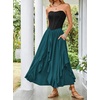 image:imageScarlet Darkness Long Skirts for Women Ruffled Flowy Renaissance Maxi SkirtPeacock Blue