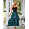 image:imageScarlet Darkness Long Skirts for Women Ruffled Flowy Renaissance Maxi SkirtPeacock Blue