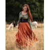 image:imageScarlet Darkness Long Skirts for Women Ruffled Flowy Renaissance Maxi SkirtRust