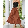 image:imageScarlet Darkness Long Skirts for Women Ruffled Flowy Renaissance Maxi SkirtRust