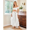 image:imageScarlet Darkness Long Skirts for Women Ruffled Flowy Renaissance Maxi SkirtWhite
