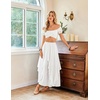 image:imageScarlet Darkness Long Skirts for Women Ruffled Flowy Renaissance Maxi SkirtWhite