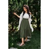 image:imageScarlet Darkness Maxi Skirts for Women Flowy Boho Renaissance SkirtArmy Green