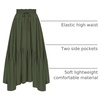 image:imageScarlet Darkness Maxi Skirts for Women Flowy Boho Renaissance SkirtArmy Green