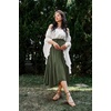 image:imageScarlet Darkness Maxi Skirts for Women Flowy Boho Renaissance SkirtArmy Green