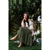 image:imageScarlet Darkness Maxi Skirts for Women Flowy Boho Renaissance SkirtArmy Green