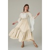 image:imageScarlet Darkness Maxi Skirts for Women Flowy Boho Renaissance SkirtBeige