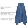image:imageScarlet Darkness Maxi Skirts for Women Flowy Boho Renaissance SkirtBlue