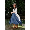 image:imageScarlet Darkness Maxi Skirts for Women Flowy Boho Renaissance SkirtBlue