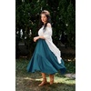 image:imageScarlet Darkness Maxi Skirts for Women Flowy Boho Renaissance SkirtBlue Green