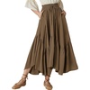 image:imageScarlet Darkness Maxi Skirts for Women Flowy Boho Renaissance SkirtCaramel
