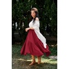 image:imageScarlet Darkness Maxi Skirts for Women Flowy Boho Renaissance SkirtChili Pepper