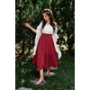 image:imageScarlet Darkness Maxi Skirts for Women Flowy Boho Renaissance SkirtChili Pepper