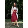 image:imageScarlet Darkness Maxi Skirts for Women Flowy Boho Renaissance SkirtChili Pepper