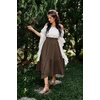 image:imageScarlet Darkness Maxi Skirts for Women Flowy Boho Renaissance SkirtDark Brown