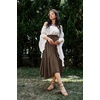 image:imageScarlet Darkness Maxi Skirts for Women Flowy Boho Renaissance SkirtDark Brown