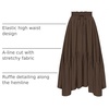 image:imageScarlet Darkness Maxi Skirts for Women Flowy Boho Renaissance SkirtDark Brown