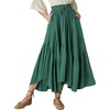 image:imageScarlet Darkness Maxi Skirts for Women Flowy Boho Renaissance SkirtEden Green