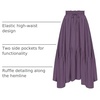 image:imageScarlet Darkness Maxi Skirts for Women Flowy Boho Renaissance SkirtGray Purple