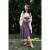 image:imageScarlet Darkness Maxi Skirts for Women Flowy Boho Renaissance SkirtGray Purple