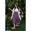 image:imageScarlet Darkness Maxi Skirts for Women Flowy Boho Renaissance SkirtGray Purple