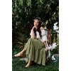 image:imageScarlet Darkness Maxi Skirts for Women Flowy Boho Renaissance SkirtGrey Green