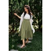 image:imageScarlet Darkness Maxi Skirts for Women Flowy Boho Renaissance SkirtGrey Green