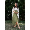 image:imageScarlet Darkness Maxi Skirts for Women Flowy Boho Renaissance SkirtGrey Green
