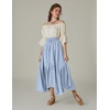 image:imageScarlet Darkness Maxi Skirts for Women Flowy Boho Renaissance SkirtLight Blue