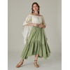 image:imageScarlet Darkness Maxi Skirts for Women Flowy Boho Renaissance SkirtLight Olive Green