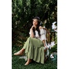 image:imageScarlet Darkness Maxi Skirts for Women Flowy Boho Renaissance SkirtLight Olive Green