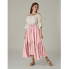 image:imageScarlet Darkness Maxi Skirts for Women Flowy Boho Renaissance SkirtLight Pink