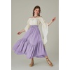 image:imageScarlet Darkness Maxi Skirts for Women Flowy Boho Renaissance SkirtLight Purple